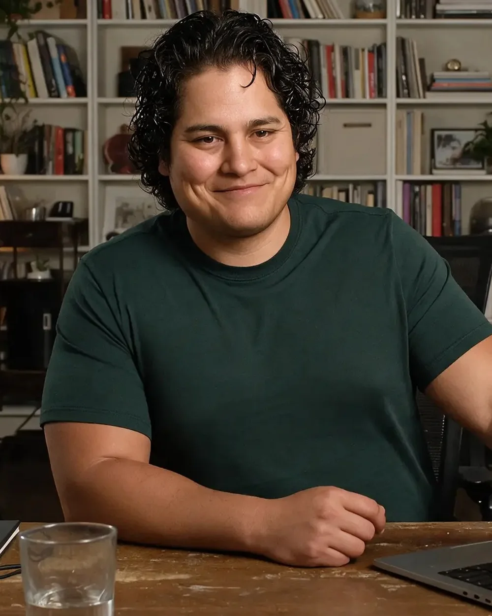 Jacob Campos at his desk